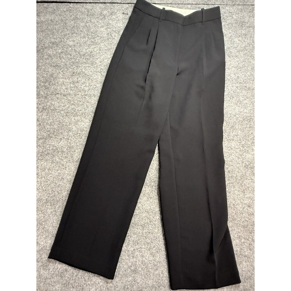 Aritzia Wilfred The Effortless Pant Size 10 Black Wide Leg Trouser Career
